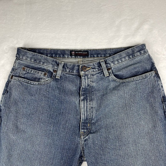 RALPH LAUREN Jeans Co Woodrow Straight Leg Denim Jeans Mens 36x30 Loose Wide Leg - Picture 2 of 14